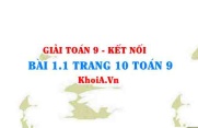 Bài 1.1 SGK Toán 9 tập 1 Kết nối tri thức